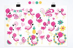 Flamingo graphics and illustrations Product Image 2