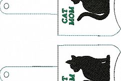 ITH Cat Mom Hand Sanitizer Holder- Snap Tab (5x7 Hoop) - Machine Embroidery Product Image 2