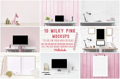 branding kit with pink backgrounds, pink mockups Product Image 7