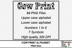 Cow Print Alphabet Clipart Product Image 3