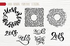 Hand Drawing Christmas Lettering and Doodle Elements Product Image 9
