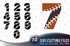 Baseball numbers - SVG, EPS, PNG, JPG, DXF, AI Product Image 1