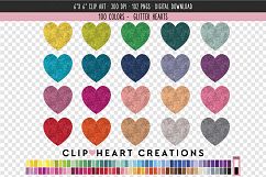 Glitter Hearts Clip Art - 100 Clip Art Graphics Product Image 1