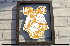 Baby grow paper cut SVG  DXF  EPS files Product Image 1
