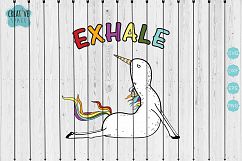 Exhale Unicorn svg, Yoga Unicorn svg, Unicorn svg,dfx,png Product Image 1
