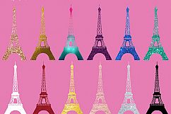 Eiffel Tower Silhouette Clipart Product Image 1