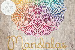 Mandala Clipart Set Rainbow &amp; Gold Product Image 6