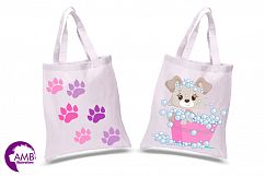 Girly dog clipart, graphics, illustrations AMB-1924 Product Image 3