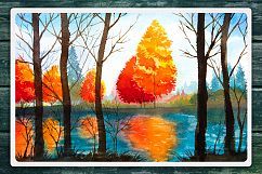 Autumn watercolor landscapes Product Image 8