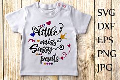 Little Miss Sassy Pants Svg Product Image 2