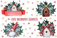 Funny Snowmen - Watercolor Clip Art Set Product Image 4