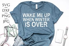 Grunge SVG, Wake Me Up When Winter is Over SVG, Winter SVG Product Image 1