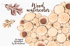 Rustic Wood Watercolor Illustrations Product Image 3