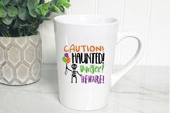 Caution Haunted Danger Beware SVG Cut File - Halloween SVG Product Image 5