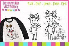 Reindeer Doodles, Christmas, SVG, DXF, PNG Product Image 1