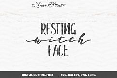 Witch Halloween SVG Cutting Files - Resting Witch Face Product Image 1