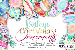 Vintage Christmas Ornament Clip Art Product Image 1