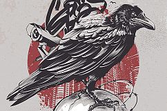Crow on Skull Product Image 1