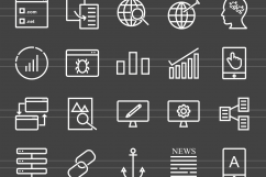 150 IT Services Line Inverted Icons Product Image 2
