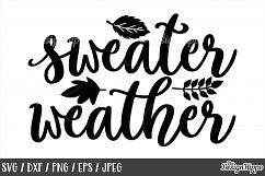 Fall, Sweater weather SVG, Autumn, Sign, Fall time, Sign SVG Product Image 1