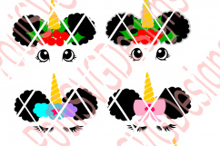 AFRO PUFFS UNICORN SVG Product Image 1