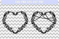 Heart Frame SVG Cut File, Wedding Papercut, DXF, PDF, PNG Product Image 4