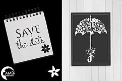 Chalkboard Wedding Floral clipart, graphics, illustrations AMB-1242 Product Image 3