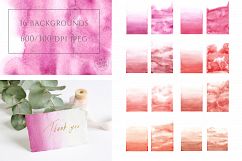 Ombre Watercolor Texture Red &amp; Pink Product Image 4