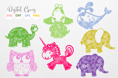 The Doodle Animal Bundle SVG / DXF / EPS files Product Image 2