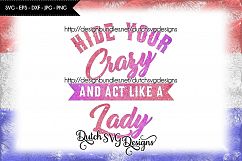 Text cut file Lady, for Cricut &amp; Silhouette, crazy lady svg Product Image 5