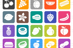 150 Natural Food Filled Round Corner Icons Product Image 2