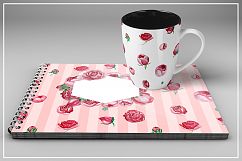 Watercolor roses and peonies Product Image 5