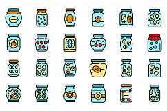 Pickled products icons set vector flat Product Image 1
