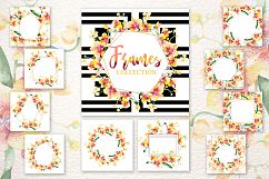 Yellow orchid bouquet PNG watercolor design set Product Image 8