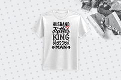 Husband-Father-King-Blessed man Quote - svg, eps, ai, cdr, dxf, png, jpg Product Image 2