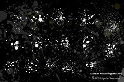 Watercolor Splatter Graffiti Paint Strokes Photoshop Brushes Product Image 2