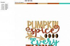 Pumpkin Spice Everything - Embroidery Design Product Image 3