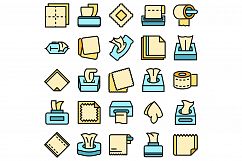 Tissue icons set vector flat Product Image 1