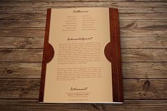 Leather Funeral Program Publisher Template - 8 PAGES Product Image 2