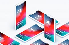 iPhone XS Clay 20 Mockups Scenes 5K - PSD Product Image 4
