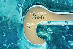 Aqua 3D Lettering Product Image 3