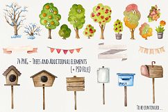 4 Seasons - Watercolor Houses Product Image 3