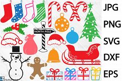 Christmas Monogram V2 - Clip art / Cutting Files - 78c Product Image 1