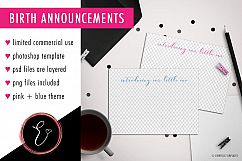 Design Your Own Birth Announcement, Diy Templates Product Image 2