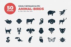 Glyph Animals Icons Set Product Image 1