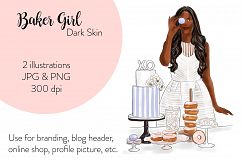 Fashion illustration - Baker Girl - Dark Skin Product Image 1