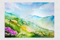 Spring Landscapes. Watercolor. Product Image 7