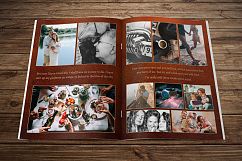 Leather Funeral Program Publisher Template - 8 PAGES Product Image 6