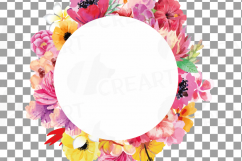 Watercolor wild flowers clip art pack, exotic watercolor flowers valentine clip art. Eps, png, jpg, svg,  vector files included. Part 2/2 Product Image 5