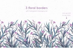 Purple dreams. Watercolor cliparts Product Image 16